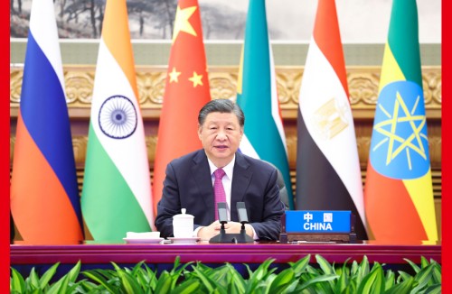 习近平出席金砖国家领导人巴以问题特别视频峰会